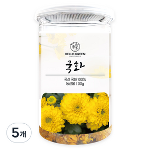 헬로우그린 국내산 국화차, 1개입, 30g, 5개