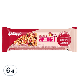 켈로그 에너지바K 레드베리, 35g, 6개