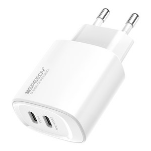 스피디 Gan 20W PD PPS 초고속 2포트 멀티 C타입 충전기