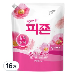 피죤 레귤러 핑크로즈, 2.1L, 16개