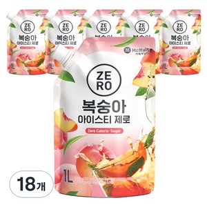 맥널티커피 복숭아 아이스티 제로, 1L, 18개