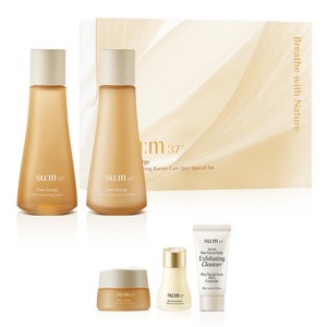 숨37도 타임에너지 모이스트 진정 장벽 케어 콜라겐 프로틴 판테놀 기초 화장품 세트