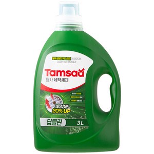 탐사 딥클린 세탁세제 세정성분 20% 강화 일반 드럼 겸용, 3L, 1개