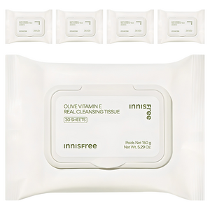 이니스프리 올리브 리얼 클렌징 티슈, 30매입, 5개
