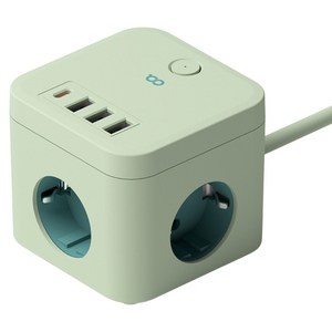 오아 큐브 멀티탭 PD35 고용량 4000W 콘센트 USB C타입 3구 멀티 어댑터