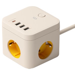 오아 큐브 멀티탭 PD35 고용량 4000W 콘센트 USB C타입 3구 멀티 어댑터