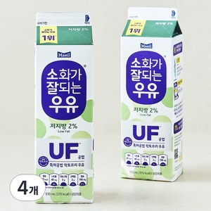 소화가잘되는우유 저지방 락토프리 우유, 930ml, 4개
