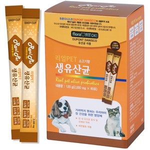리얼펫 강아지 영양제 60포, 생유산균, 1개