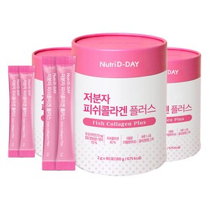 뉴트리디데이 저분자 피쉬콜라겐 플러스, 180g, 3개