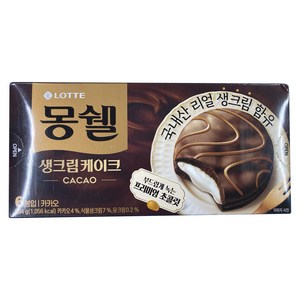 몽쉘 생크림케이크 카카오, 204g, 1개