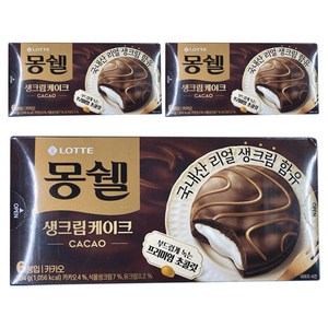 몽쉘 카카오 생크림 케이크 6p, 204g, 3개
