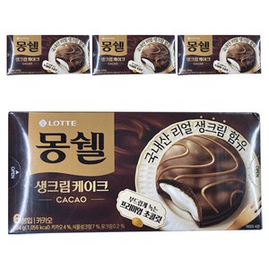 몽쉘 카카오 생크림 케이크 6p, 204g, 4개