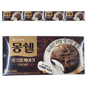 몽쉘 카카오 생크림 케이크 6p, 204g, 5개