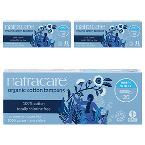 나트라케어 탐폰 논 어플리케이터 삽입형 생리대, 20개입, 슈퍼, 3개