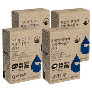담백하루 정품 초임계 알티지 오메가에센스 1000, 30정, 4개