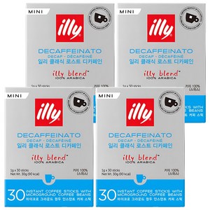일리 클래식 로스트 디카페인 미니, 1g, 30개입, 4개