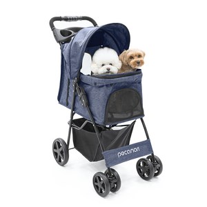 피카노리 스탠다드 반려동물 4륜 유모차 워크로드, 네이비, 1개