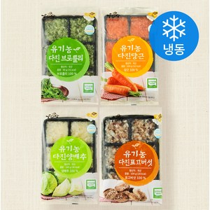 웰팜넷 유기가공식품 인증 다진채소 혼합 4종 세트 2호 (냉동), 390g, 1세트