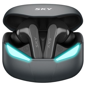 SKY 핏 팬텀 블루투스 5.4 저지연 게이밍 무선이어폰 SKY-GA-S2X 그레이 30시간 방수가능