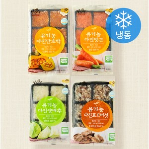 웰팜넷 유기가공식품 인증 다진채소 혼합 4종 세트 1호 (냉동)