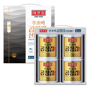 대천김 무조미 곱창 캔김 세트, 4개
