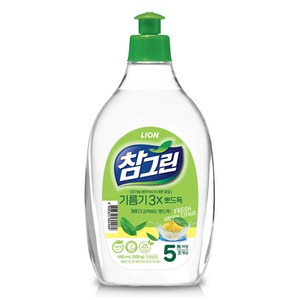 참그린 레몬 녹차 뽀드득 어드밴스 주방세제, 500g, 1개