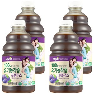 테일러 유기농 착즙 푸룬 주스, 946ml, 4개