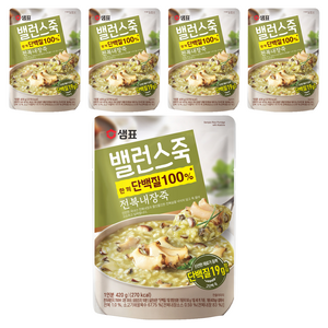 샘표 밸런스죽 전복내장죽, 420g, 5개