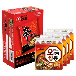 신라면 120g 20p + 오징어 짬뽕 124g 20p