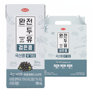 전두유 국산 검은콩 무가당 두유, 190ml, 16개