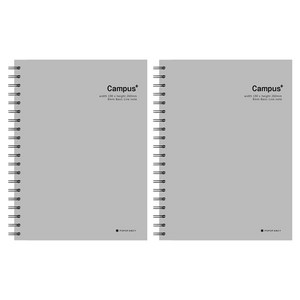 포포팬시 하드커버 캠퍼스 노트, 그레이, 2개