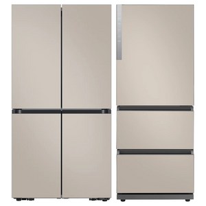 삼성전자 Bespoke AI 905L 4도어 냉장고 + 328L 4도어 김치냉장고 세트 방문설치