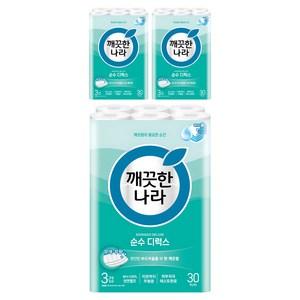 깨끗한나라 순수 디럭스 천연펄프 3겹 화장지