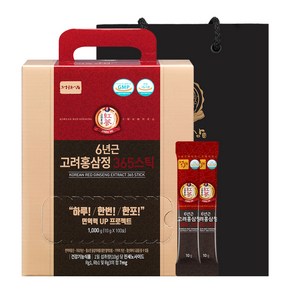 정원삼 6년근 고려홍삼정 365스틱, 1kg, 1개