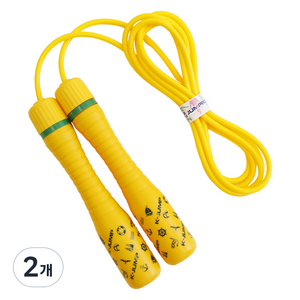 김수열줄넘기 뉴롱키 K jump 어린이 줄넘기 SY-004, 노랑, 240cm, 2개