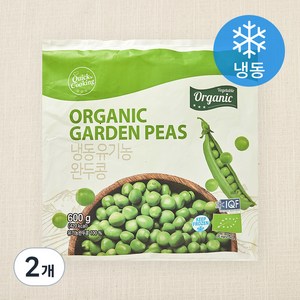 퀵쿠킹 유기가공식품 인증 완두콩 (냉동), 600g, 2개