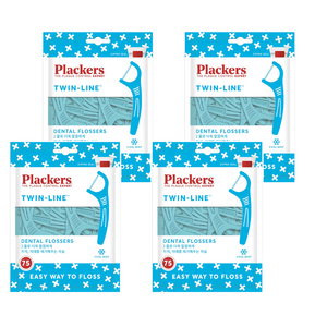 플랙커스 트윈라인 치실, 75개입, 4개