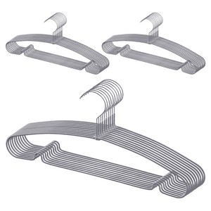 코멧 코팅 논슬립 옷걸이, 그레이, 30개