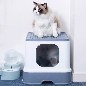 딩동펫 고양이 탑도어 화장실, 화이트, 430 x 530 ..., 1개