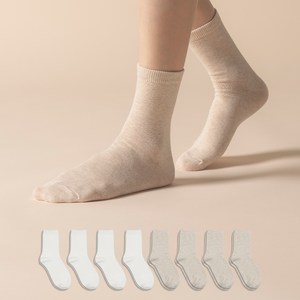 삭피엔스 여성용 프리미엄 무지 양말 8켤레 세트