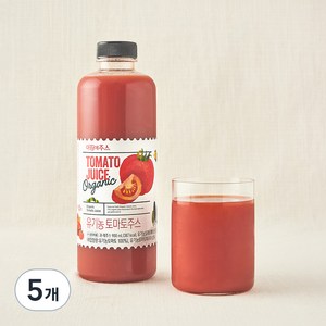 아침에주스 유기가공식품인증 토마토주스, 900ml, 5개
