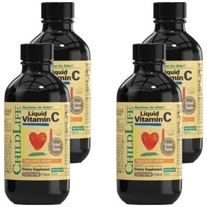 차일드라이프 액상 비타민 C 오렌지맛, 118ml, 4개