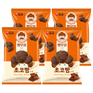 농심 빵부장 초코빵, 55g, 4개