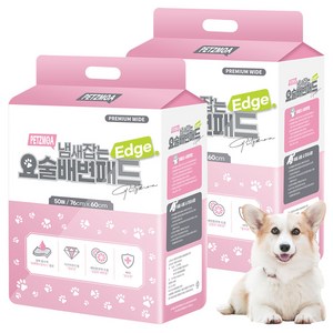 페츠모아 냄새잡는 요술 강아지 배변패드 엣지 레몬향, 대형(76 x 60..., 50개입, 2개