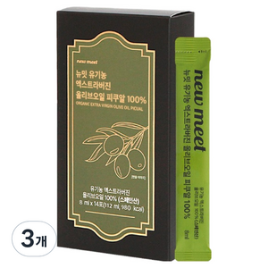 뉴밋 유기농 엑스트라버진 올리브오일 스틱 피쿠알 100% 14p, 112ml, 3박스