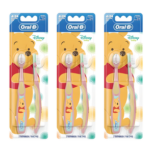 오랄비 스테이지스 영유아 푸 칫솔 1단계, 랜덤 발송, 2개입, 3개