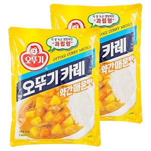 오뚜기 카레 약간매운맛, 1kg, 2개