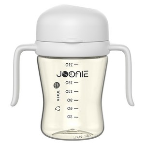 주니 유아용 뚜껑 일체형 2세대 자기주도컵, 210ml, 화이트, 1개