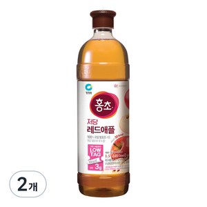 홍초 레드애플 저당, 1.5L, 2개