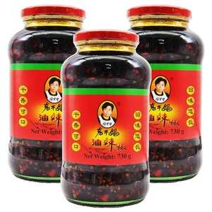 라오깐마 유라죠우 라조장 고추소스, 730g, 3개